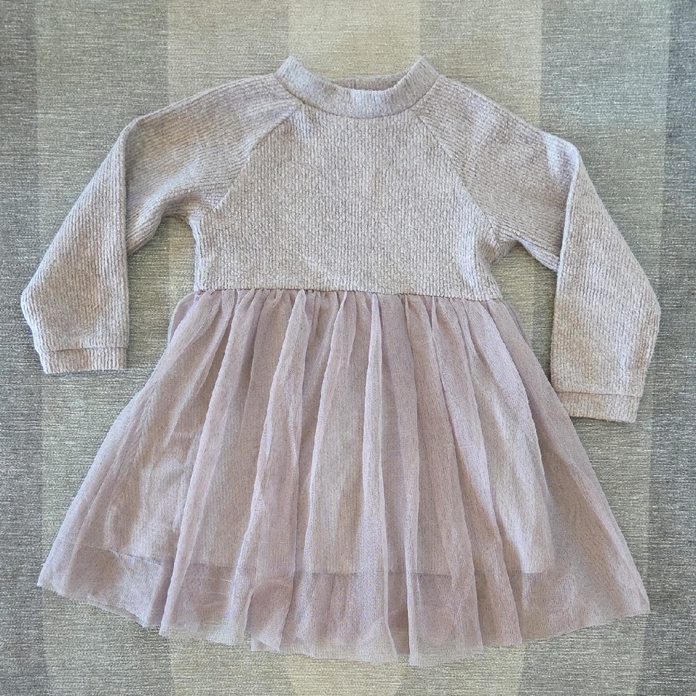 Zara SOFT TOUCH TULLE DRESS Light Gray/Purple